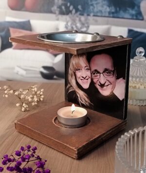 “Scented Memories” – Wooden Wax Melt Warmer With Your Chosen Photo
