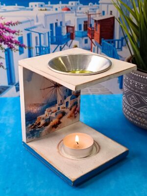 “Aegean Cyclades 2” - Wooden Wax Melt Warmer