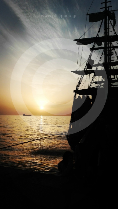 Sunset with a Tall Ship, Mobile-Wallpaper1080x1920
